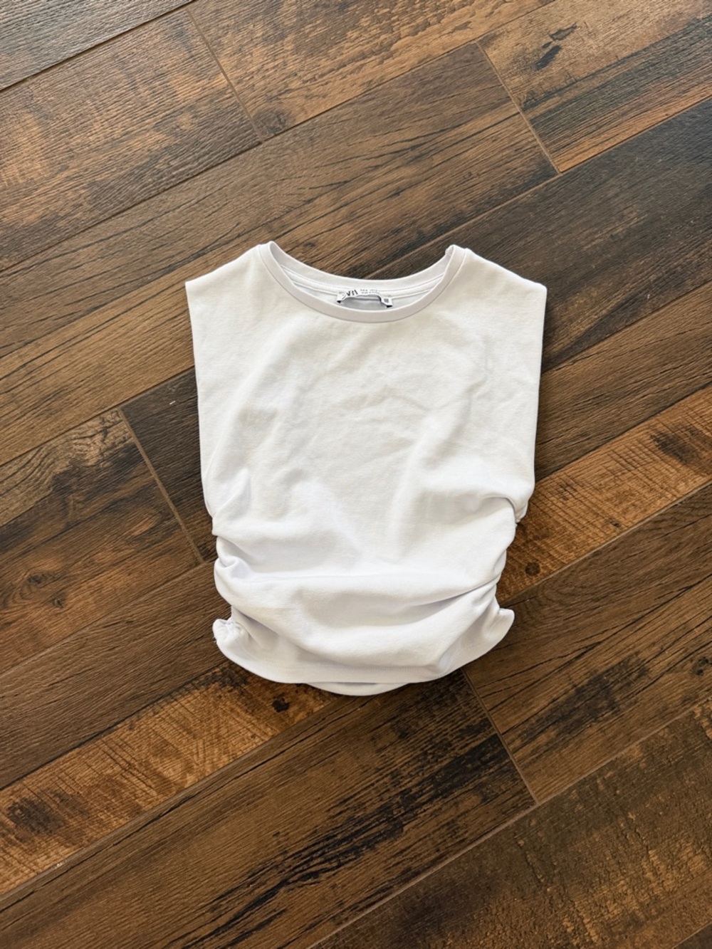 Zara White Cropped Tank Top